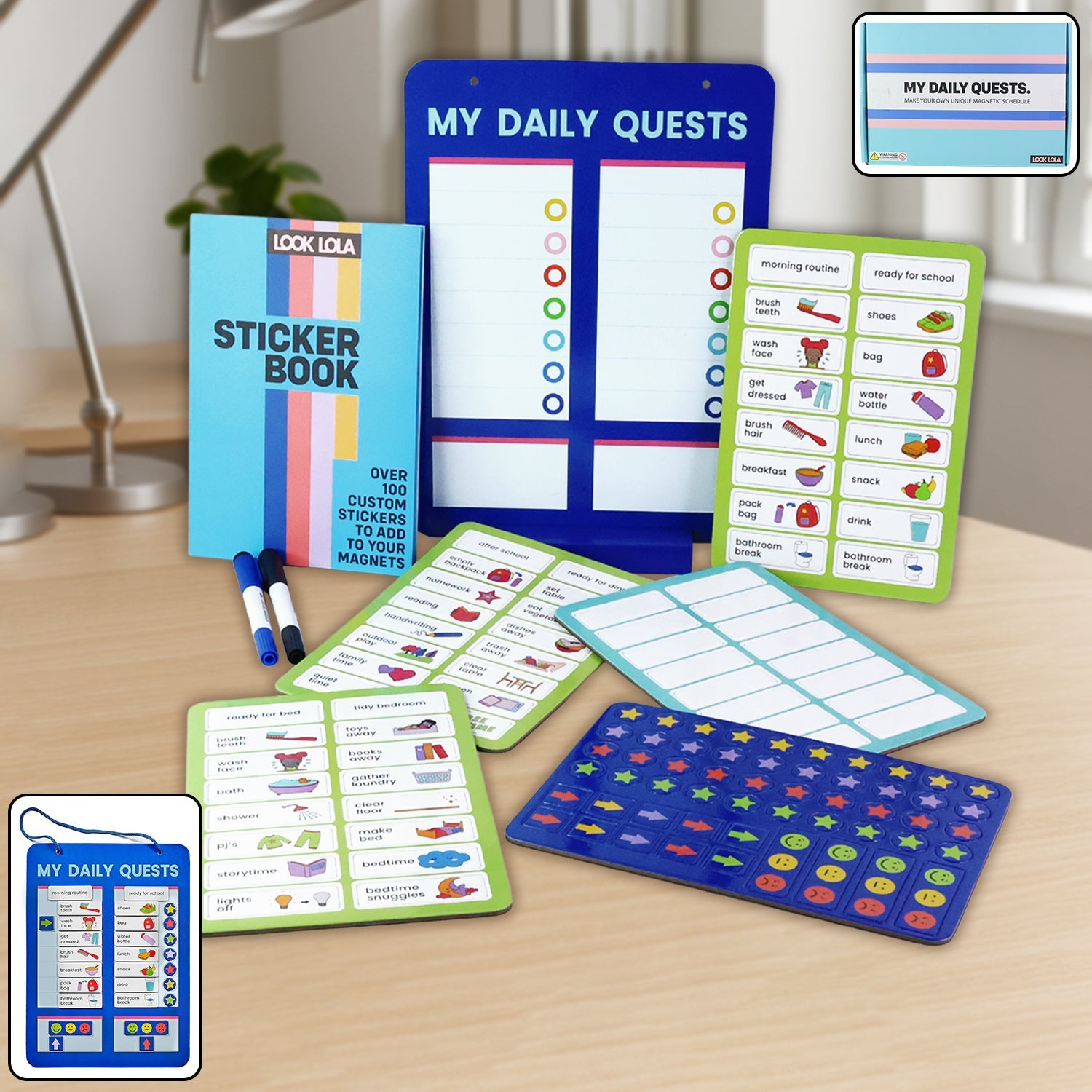 Magnetic Board, Sticker Book & Activity Cards (1 Set) Magnetic Board, Sticker Book & Activity Cards (1 Set)